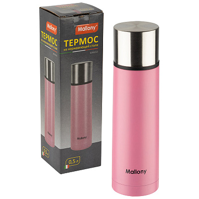 Термос 0,5л BOSSOLO (розовый) (нжс) (1/12)