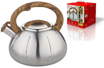 Чайник 3,0л, со свист,индукц.дно,лит.корп.,курков.мех.фикс.прор.ручка, п/у,(нжс) (1/6)