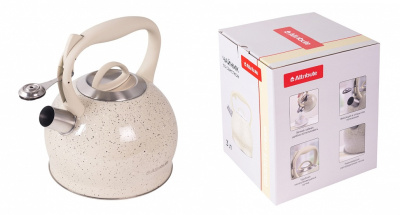 Чайник со свистком 3л GRANITE cream (нжс)(1/6)