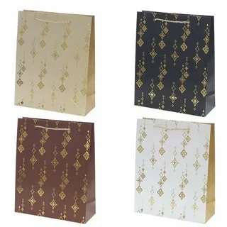 Пакет подарочный (бумага, плотность 210г/м2, блок 12шт), L26 W10 H32см (4в) (12/12)