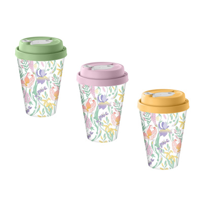 Стакан с крышкой и клапаном 420мл, пластик, 3 цв Ботаника (8/8)