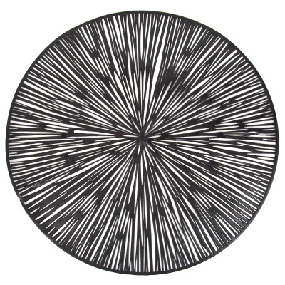 Салфетка сервировочная (плейсмат)  "Аjouré" (черная)  d=38см (min4) (упаковочный пакет)(4/180)