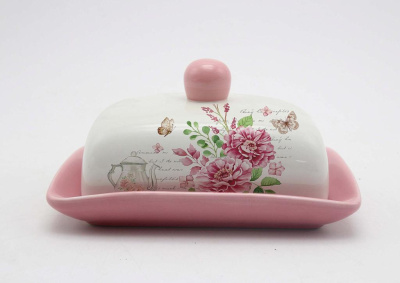 "Дикая роза" Масленка п/у керам.(1/24)