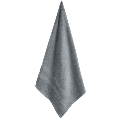 Полотенце махровое, 100% хлопок, 50х90см, 360гр/м, синий/серый PROVANCE Нэви (4/96)