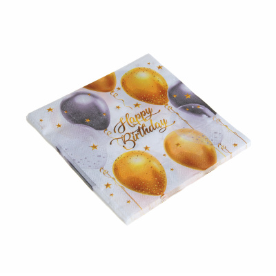 Набор салфеток бумажных, 12 шт Happy birthday! 33x33 см FNtastic (12/288)