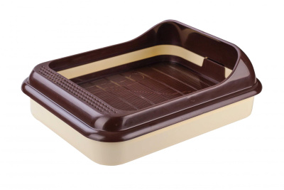 Лоток "Верный друг" с решеткой (сл.кость)(450х350х150 мм) пласт.(уп.14 )