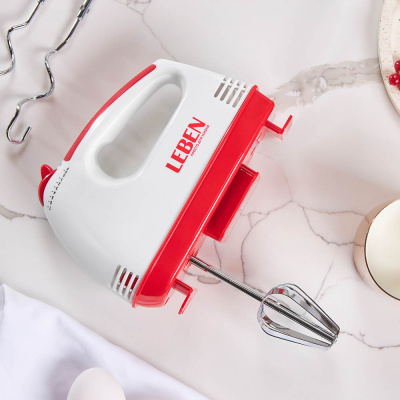 Миксер кухонный 100Вт LEBEN 7 скоростей, 4 насадки с коробочкой (1/2/12)