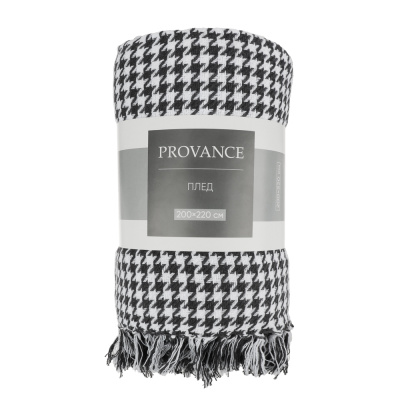 Плед хлопок, 200х220см, черно-белый PROVANCE Special (1/8)