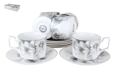 Набор чайный 6/12 ф.круг.230мл п/уп Apple bloom (фарф.) (1/6)