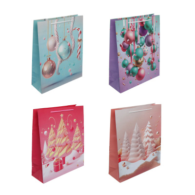 Пакет подарочный 26x32x9см, бумага, 4 диз СНОУ БУМ (1/12)