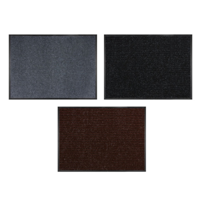 Коврик придверный, иглопробивной, в полоску, 40х60см, 550г/м2, 3цв VETTA (1/15)