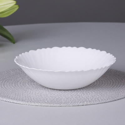 Салатник 19см 700мл опаловое стекло, MILLIMI Бьянко Плюс (6/36)