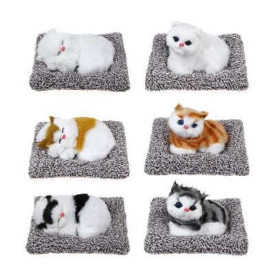 Игрушка мягкая "Котёнок", иск. мех, полиэстер 7х16см 3+ ИГРОЛЕНД (6/240)