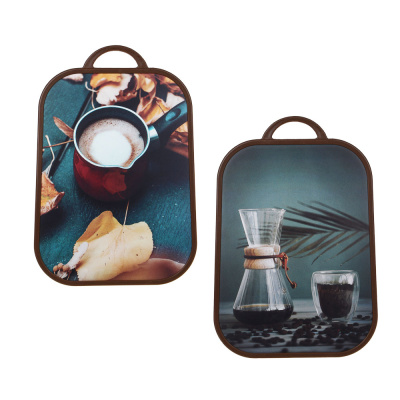 Доска разделочная "Кофе", 37x25х1,2см, полипропилен, 2диз VETTA (1/6/24)