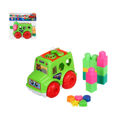 Машинка сортер с кубиками "Путешествие", РР, 23х25см (1/27)