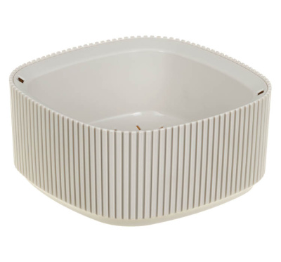 Кашпо СТРИП 165х165мм 0,9л со вставкой Кремовый (1/16)