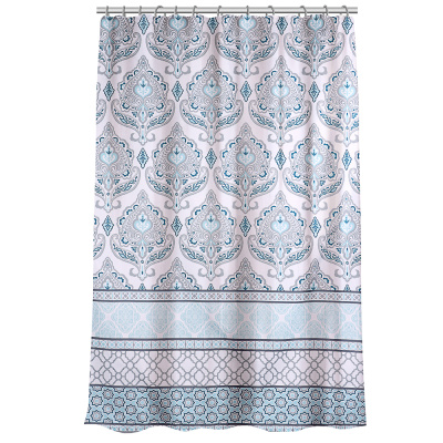 Шторка д/ванной, с утяжелителем, полиэстер, 80 г/м2, 180х180 см, Орнамент VETTA (1/36)