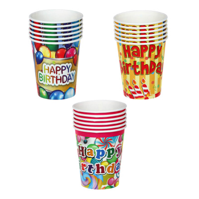 Набор бумажных стаканов 6 шт, 200 мл, (12/192)