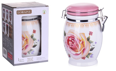 Банка для сыпучих 930мл с/кр LR керам.(1/24)