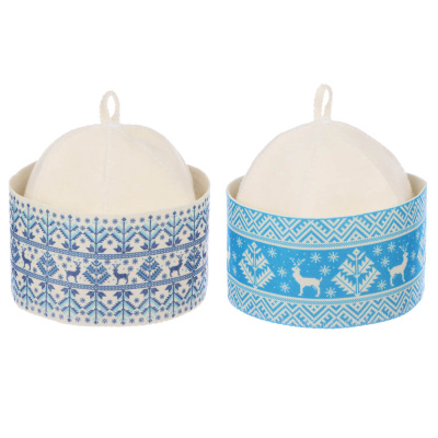 Шапка банная с принтом по кругу, в ассортименте (10/10)