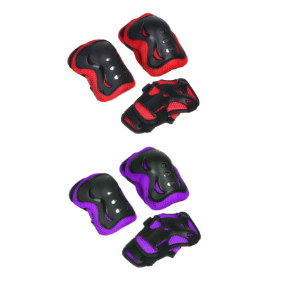 Набор защиты однотонный (колени, локти, запястья), размер L, пластик (1/48)