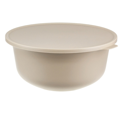 Миска ТЭСТИ 4,3л с крышкой Латте (полипропилен), пласт.  (1/12)