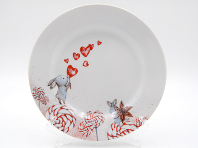 Тарелка 200 мм мелкая ф.653"Идиллия" дек. "Lollipop" (20)