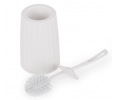 Ерш туалетный с подставкой "Плетенка" (белый) пласт.(20)