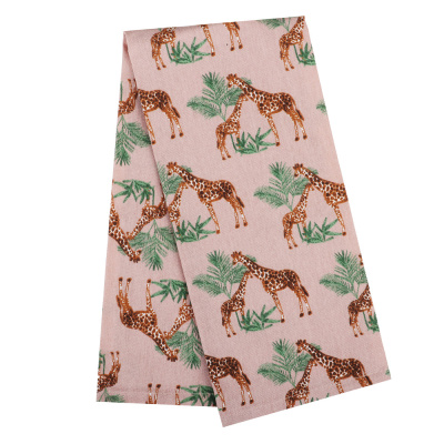 Полотенце кухонное, 100% хлопок, 40х60см, Джангл розовый PROVANCE (12/240)