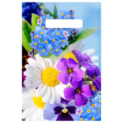 Пакет Яркое лето с вырубной ручкой, 19*25 см, 30 мкм ПВД(100/3000)