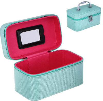 Шкатулка для украшений, 19х10,5х10,5см, полиуретан, цвет бирюзовый, арт.23-33(1/24)