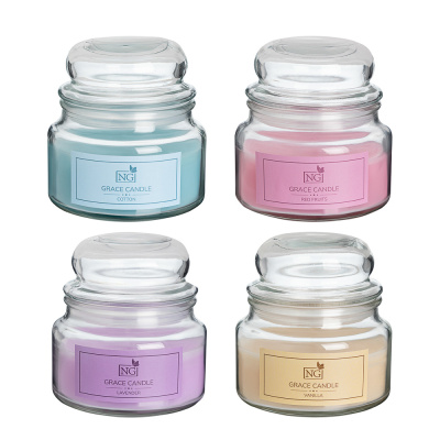 Свеча ароматизированная Grace Candle 170 гр. ваниль, хлопок,лаванда,красные фрукты NEW GALAXY (1/12)