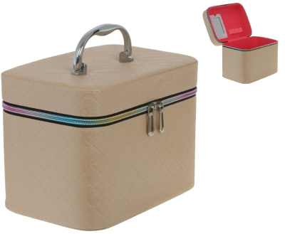 Шкатулка L23 W16 H17см(полим.мат.текст.мат.дерево,стекло,металл) (1/36)