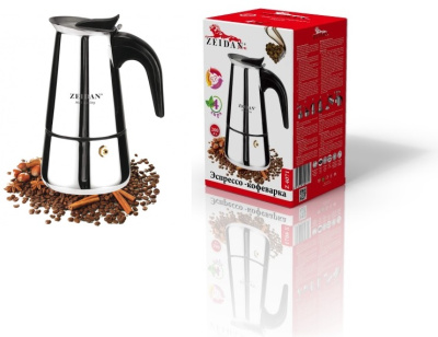 Эспрессо-кофеварка 200 мл (4 чашки),нжс, прорез.ручка, п/у (1/12)