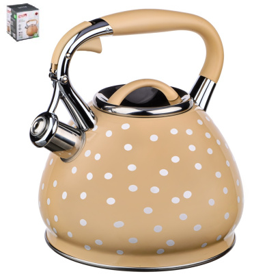 Чайник стальной 3,0л "Горошек-Леме", индукция VETTA (1/12)