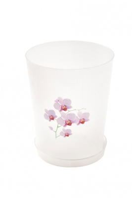Горшок цв. для орхидеи 3,5л с/под (прозр) декор,пласт.(1/20)
