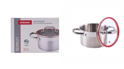 Кастрюля 2,5л с ст/кр SCARLET (нжс) (1/4)