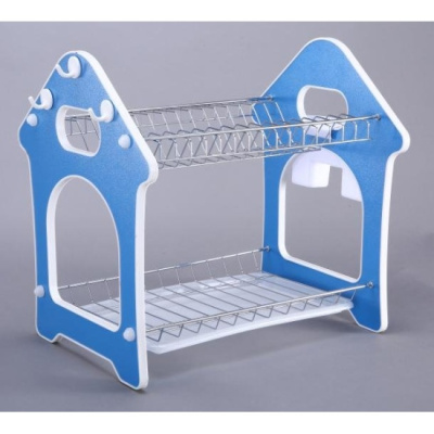 Сушилка для посуды 40*33*39см (пласт.,хромир.покрытие, нжс) (12)