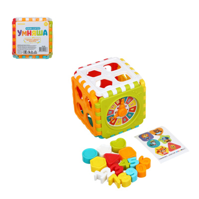 Кубик сортер "Умняша", ABS, 12,5х12,5см ИГРОЛЕНД (1/7)