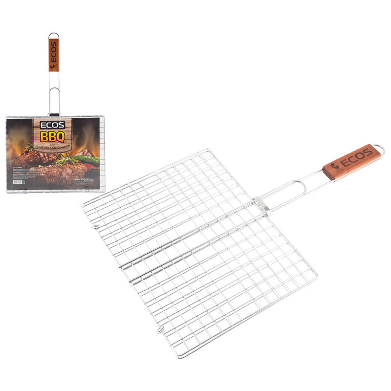 Решетка для барбекю ECOS-22012D 33х24х1,5см хром(1/2)