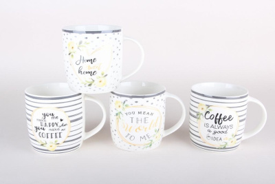 Кружка 350мл микс (фарф.) (12/72)