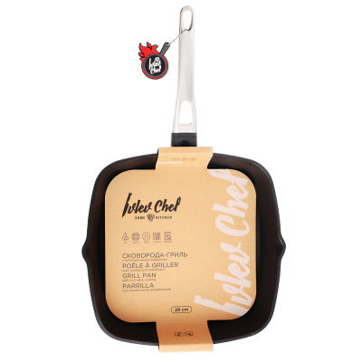 Сковорода-гриль литая d28х28см, АП Whitford Quantanium, индукция Ivlev Chef Royal (6/6)