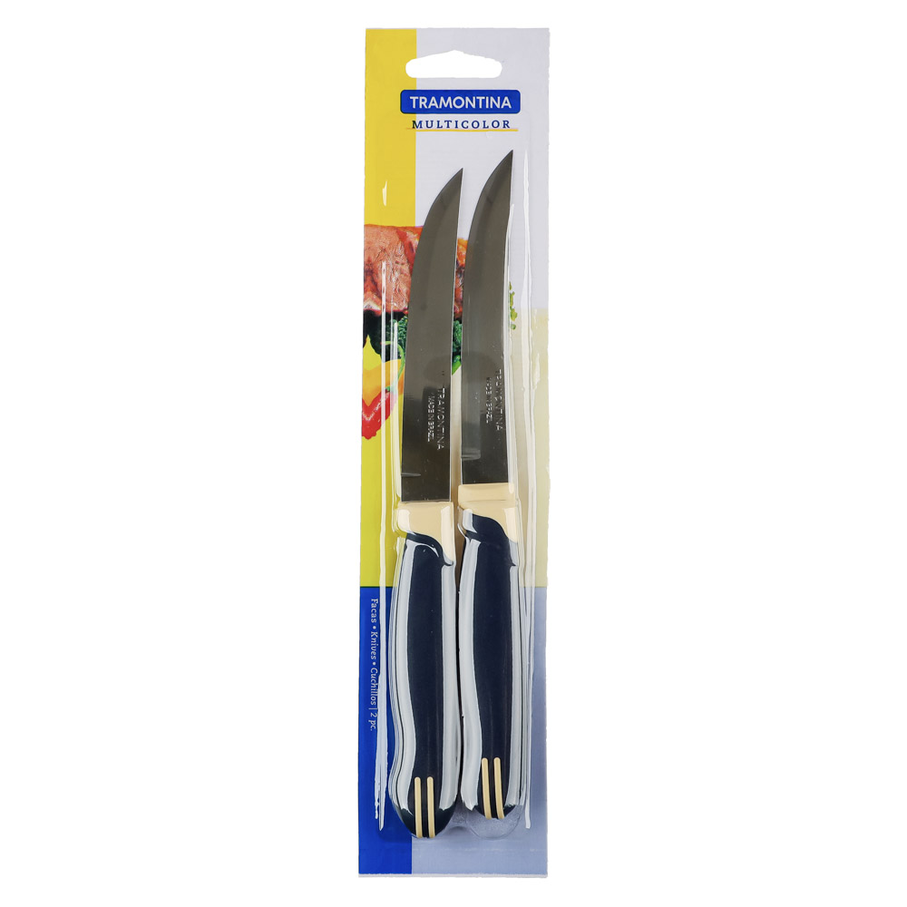 Нож кухонный 12,7см Tramontina Multicolor (блистер) цена за 2шт. (2/12/60)