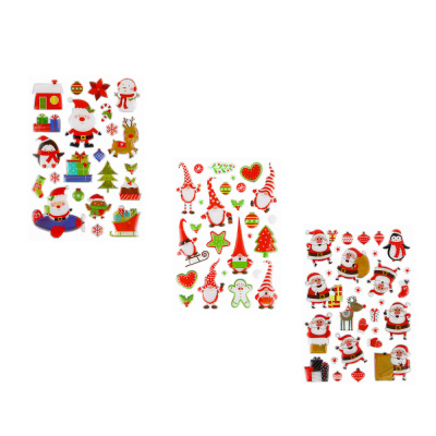 Наклейка декоративная 3D, 12x17 см, ПВХ, 3диз СНОУ БУМ (1/12)