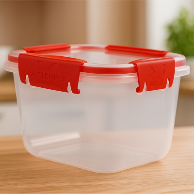 Контейнер 0.75л красный герметичный BUTTERFLY BRIGHT (полипропилен) (1/16)