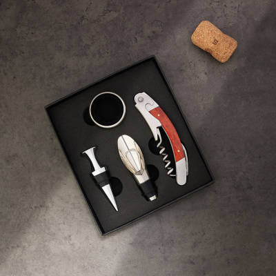 Набор для вина, 4пр., 16х14х3см, нерж.сталь (1/60)