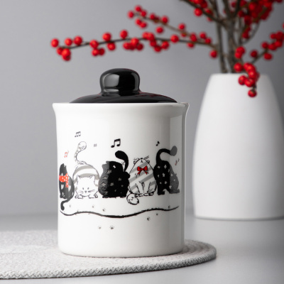 Банка для хранения, 550мл, 10х13см, кер MILLIMI Хвостатые друзья (1/36)