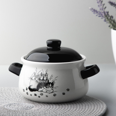 Горшочек для запекания, 500 мл, 17x13x10см, керамика Озорные коты MILLIMI(1/36)  