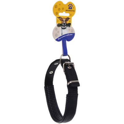 Ошейник д/собак однотонный "ЗООЛЕНД БРО",черный, 2*48см (1/12)