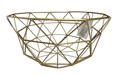 Ваза для фруктов 27х14.5х13.5см золотая нжс (1/56)